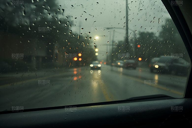 暴雨高清大雨摄影图