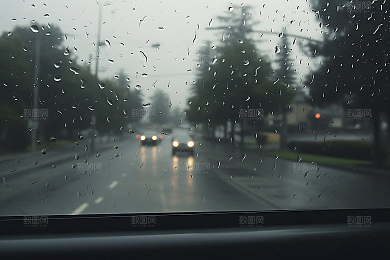 暴雨雨天高清摄影图