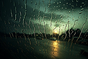 暴雨户外大雨摄影图