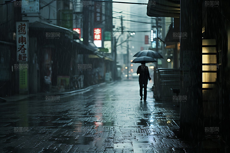 暴雨雨天阴雨天摄影图