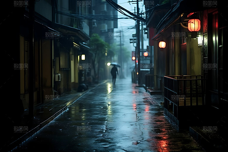 暴雨户外雨水摄影图