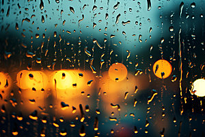 暴雨雨天雨水摄影图