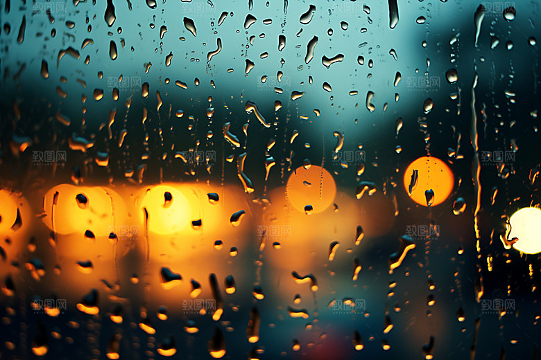 暴雨雨天雨水摄影图