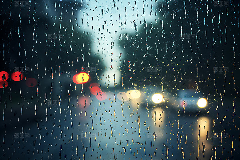 暴雨雨水雨天摄影图