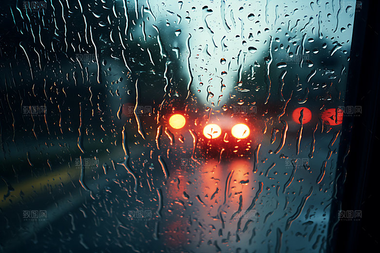暴雨雨天高清摄影图