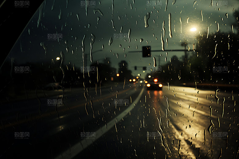 暴雨乌云密布阴雨天摄影图