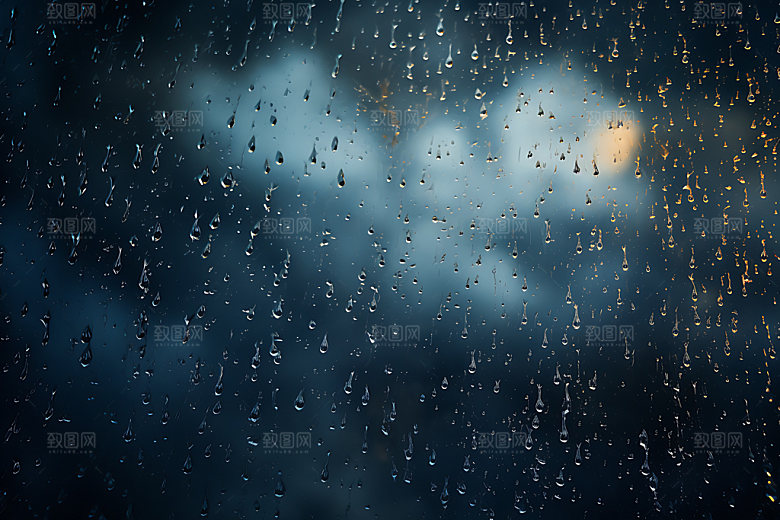 暴雨高清雨天摄影图