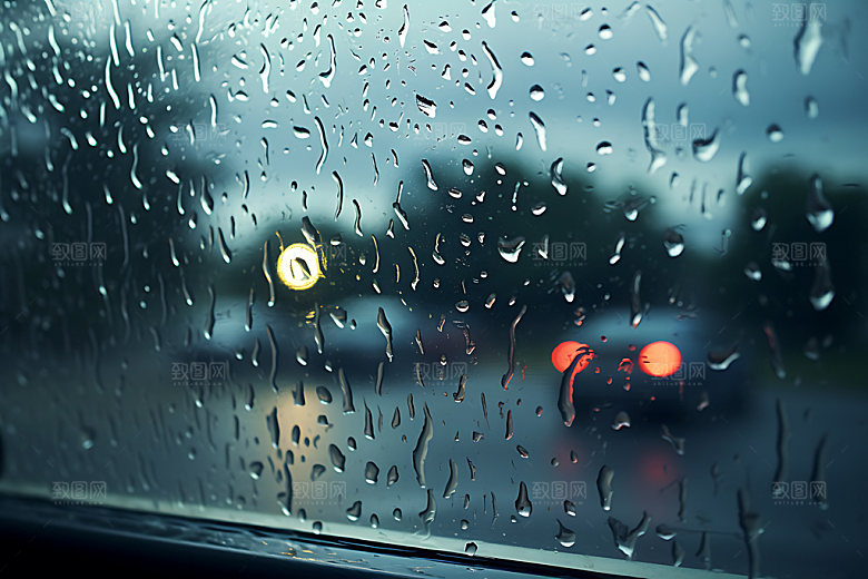 暴雨雨天乌云密布摄影图