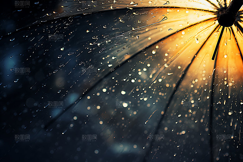 暴雨雨水阴雨天摄影图