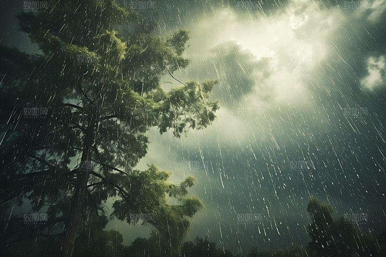 暴雨高清雨水摄影图