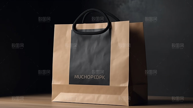 购物袋商品包装纸袋样机