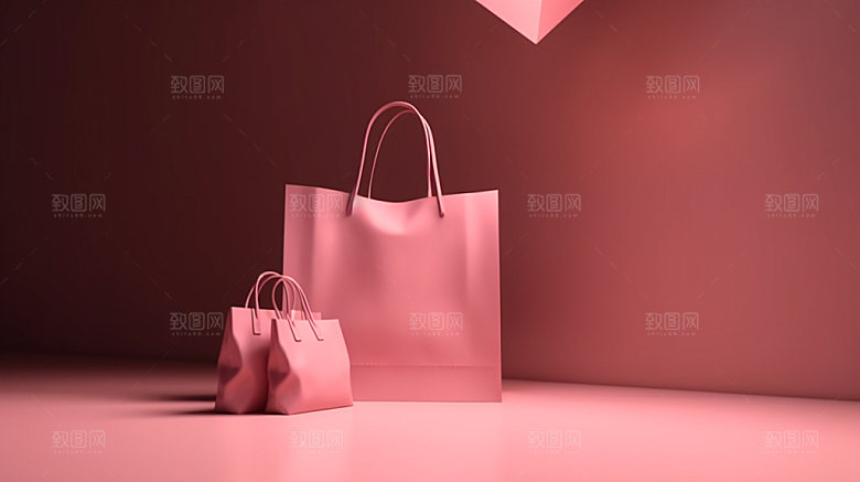 购物袋商品包装逛街样机