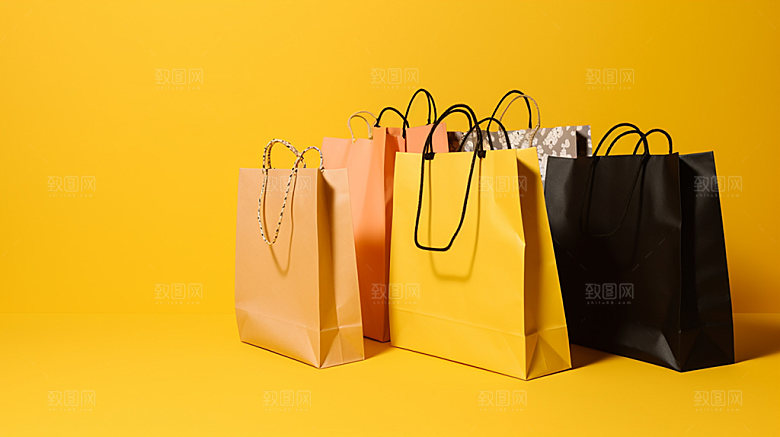 购物袋商品包装包装袋样机