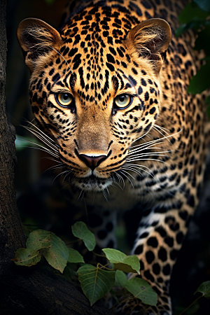 豹子非洲野生动物摄影图