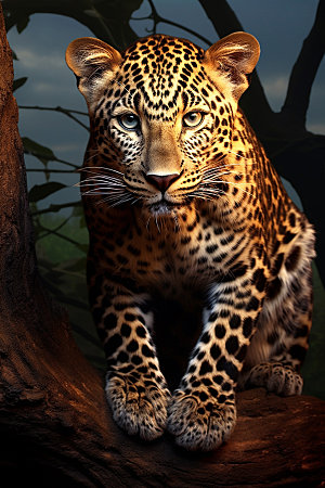 豹子野生动物非洲摄影图
