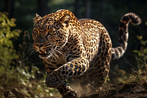豹子自然猎豹摄影图
