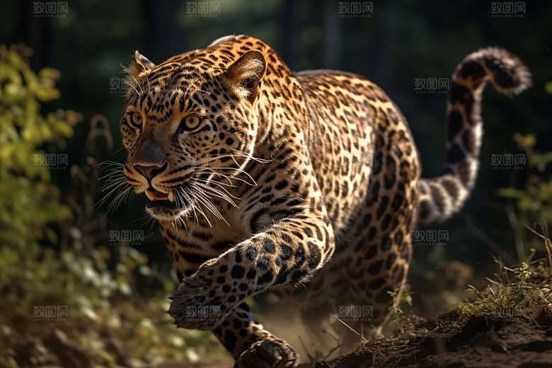 豹子自然猎豹摄影图