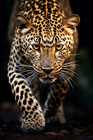 豹子高清猎豹摄影图
