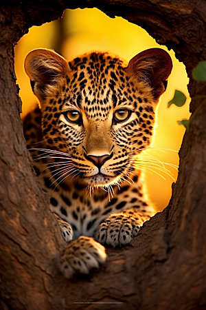 豹子花豹非洲摄影图