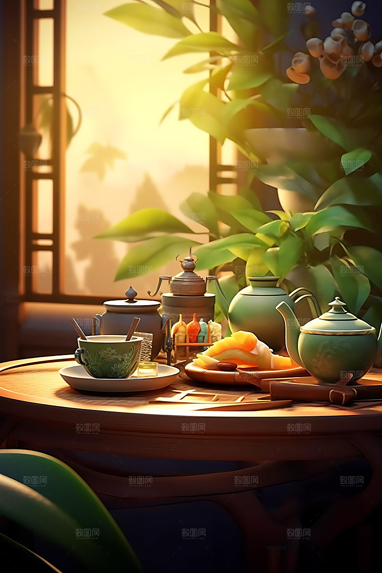 包粽子文化传统插画