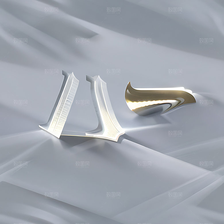 八一建军节立体字3D艺术字
