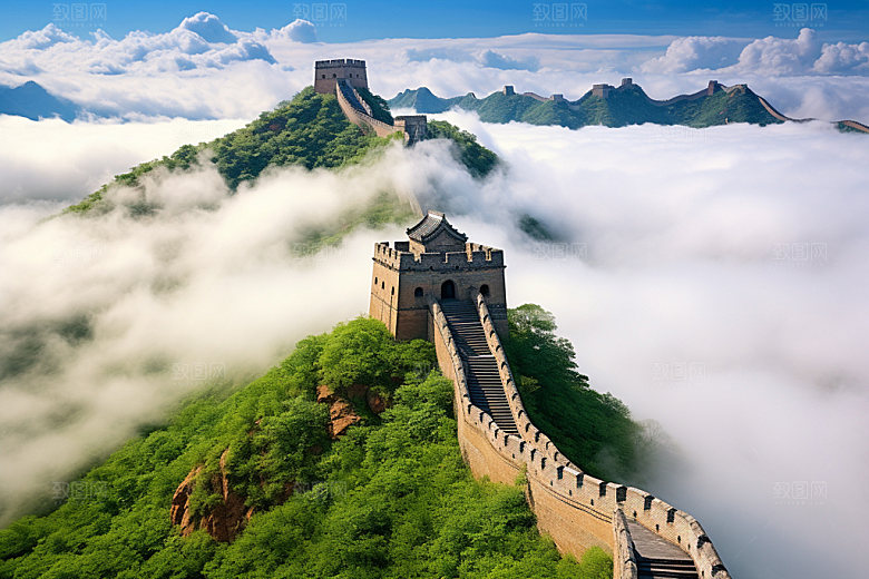 长城风光地标高清摄影图