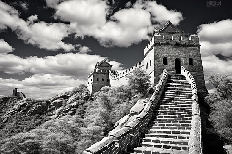 长城风光四季旅游摄影图