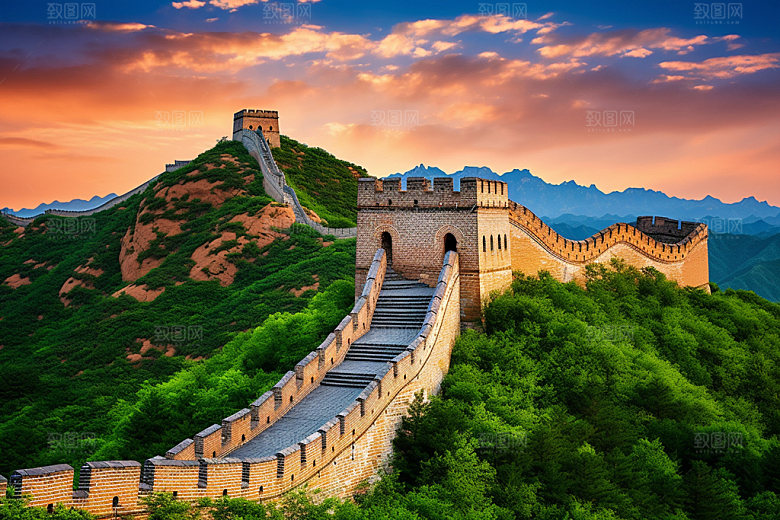 长城风光雄壮景色摄影图
