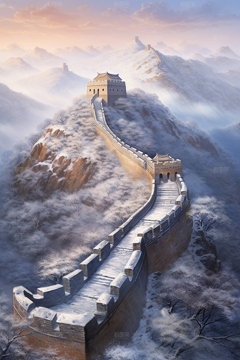 长城风光旅游巍峨摄影图
