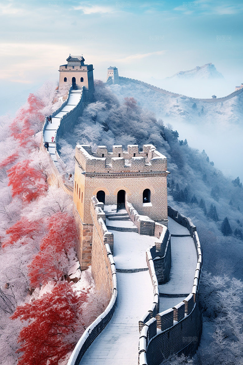 长城风光景色地标摄影图
