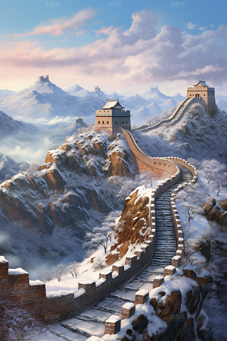 长城风光景色国庆摄影图