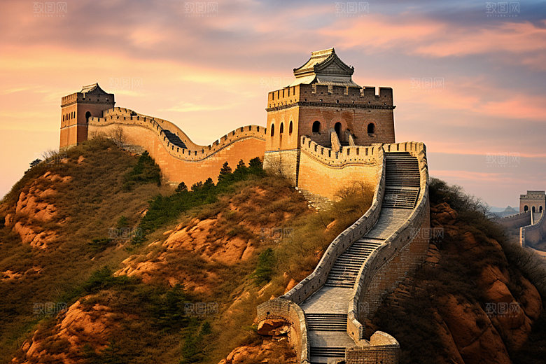 长城风光旅游地标摄影图