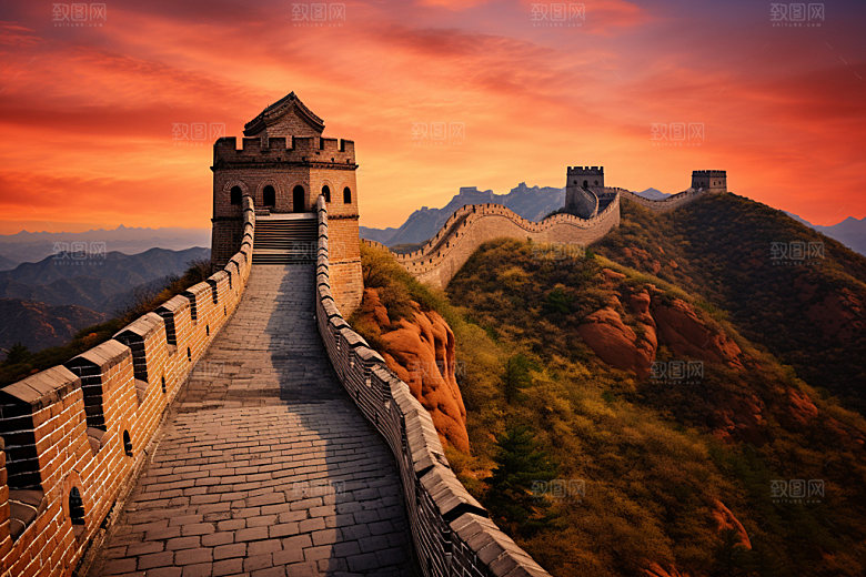 长城风光旅游景色摄影图