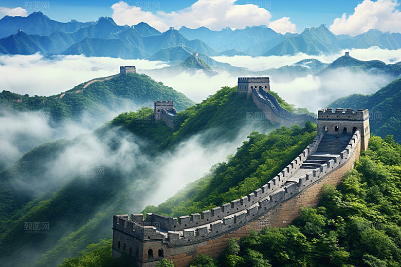 长城风光景色巍峨摄影图