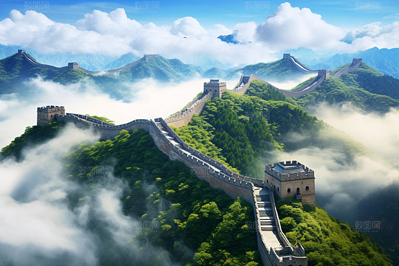 长城风光旅游景色摄影图