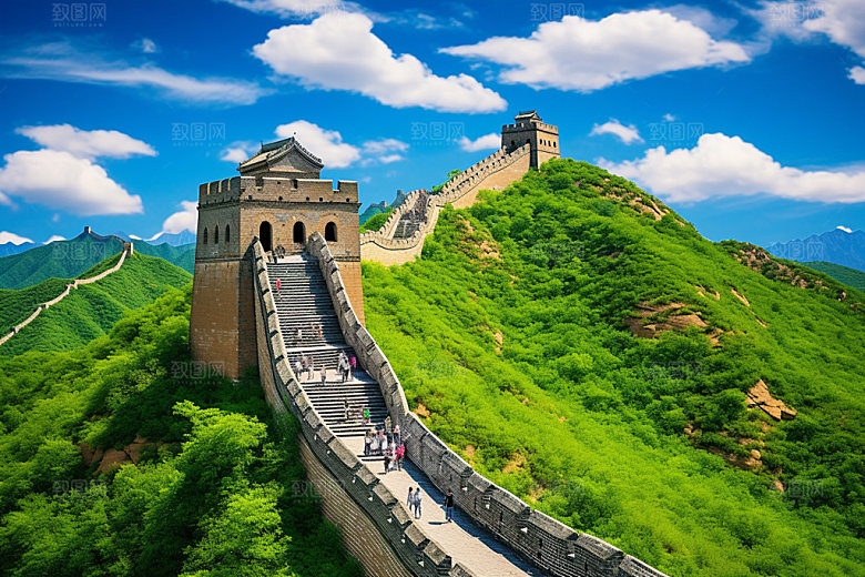 长城风光地标巍峨摄影图