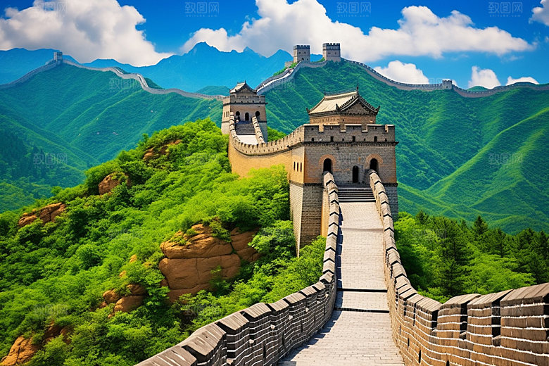 长城风光国庆高清摄影图