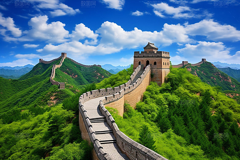 长城风光雄壮巍峨摄影图
