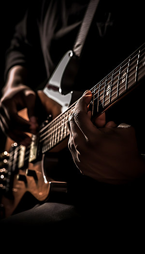 吉他乐器摇滚摄影图