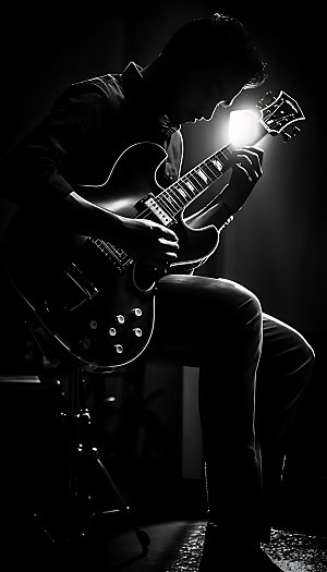 吉他摇滚演出摄影图
