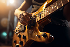 吉他民谣乐器摄影图
