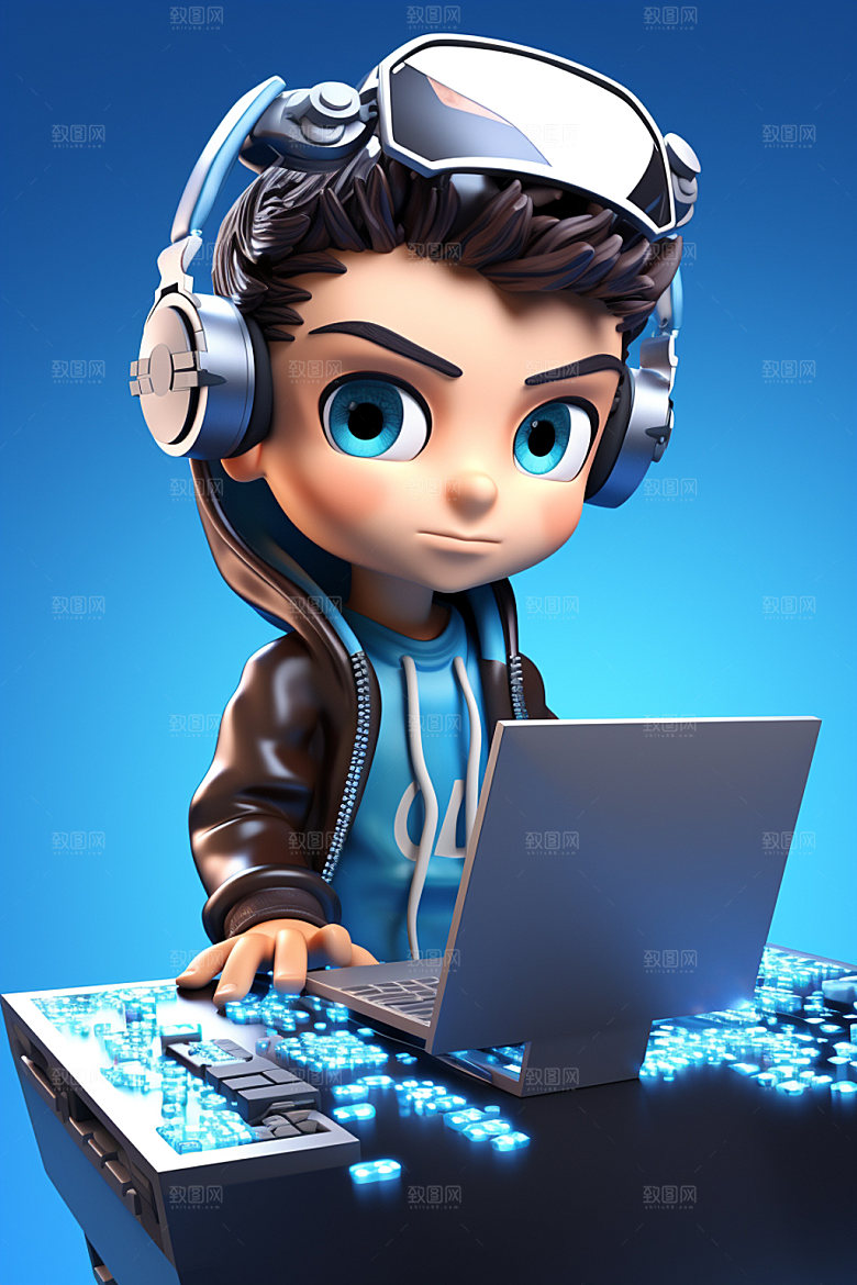 编程男孩游戏3D模型