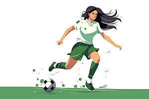 足球简约体育扁平风插画