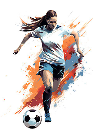 足球运动比赛扁平风插画