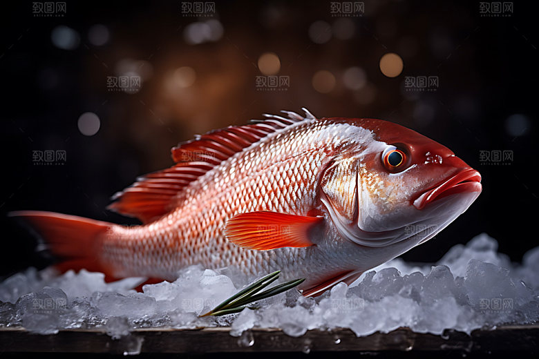 冰鲜海鲜美食冷鲜摄影图