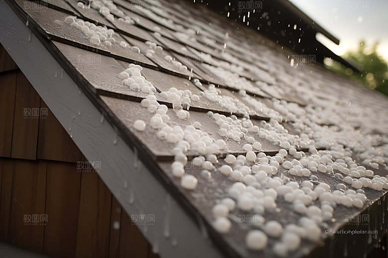 冰雹雹子自然灾害摄影图