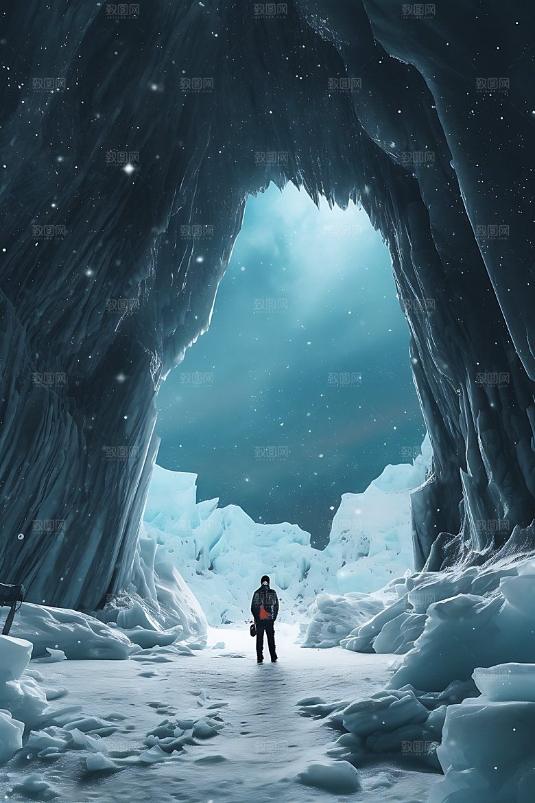 冰洞高清冰雪摄影图