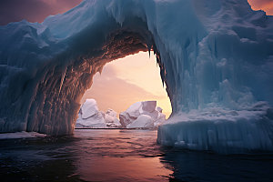 冰洞高清自然摄影图