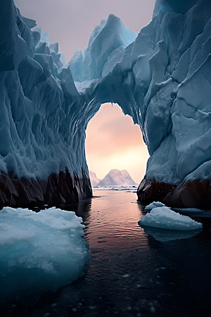 冰洞风光自然摄影图