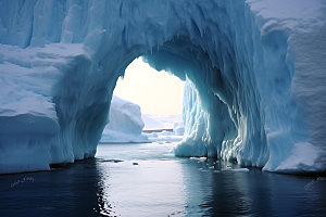 冰洞自然山洞摄影图